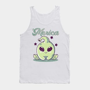 Aliens Merica Retro Cute Animals Men Women Youth Kawaii Aesthetic Tank Top